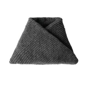 Zara Gray Ribbed Knit Scarf